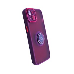 Case with Support Ring For Apple iPhone 14 Smoked Brown Case with Support Ring For Apple iPhone 14 Smoked Brown